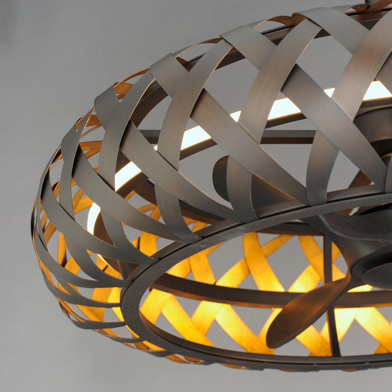 Weave LED Fandelight Bronze Gilt / Gold