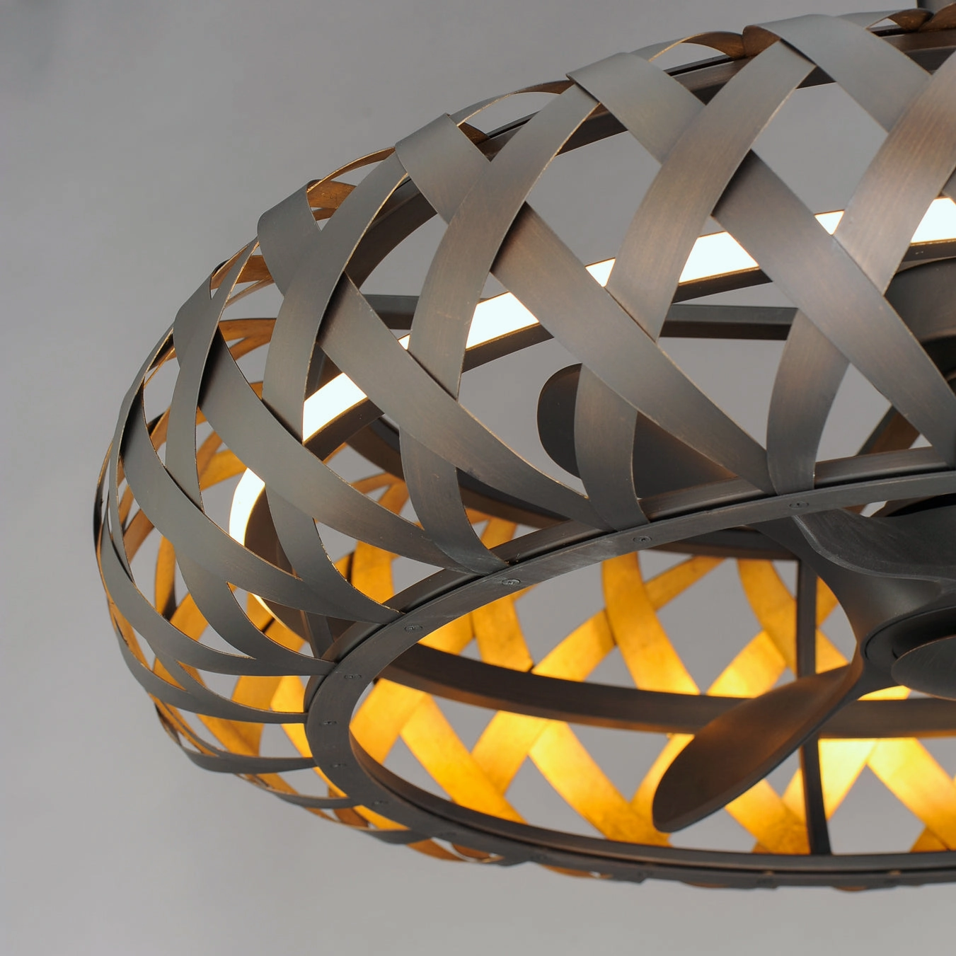 Weave LED Fandelight Bronze Gilt / Gold