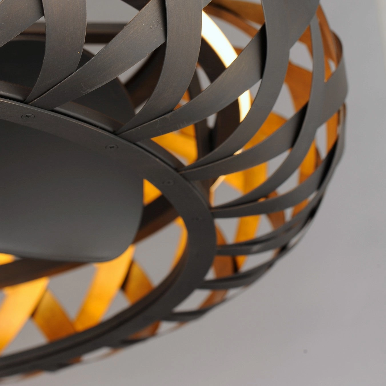 Weave LED Fandelight Bronze Gilt / Gold