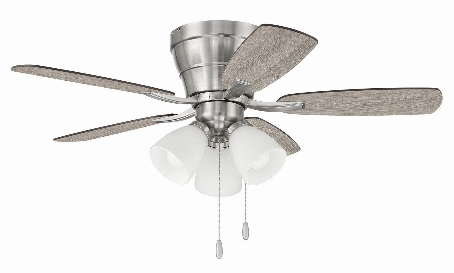 Wheeler 42 3-Light 42"Ceiling Fan Brushed Polished Nickel ifan smart fans for connected homes
