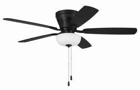 Wheeler 52 2-Light Bowl 52"Ceiling Fan Flat Black ifan smart fans for connected homes