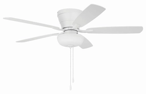 Wheeler 52 2-Light Bowl 52"Ceiling Fan White portable medium fans with handle design