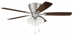 Wheeler 52 3-Light 52"Ceiling Fan Brushed Polished Nickel ifan smart fans for connected homes