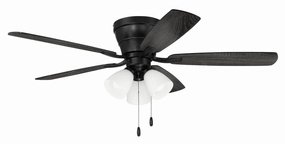 Wheeler 52 3-Light 52"Ceiling Fan Flat Black ifan smart fans for connected homes