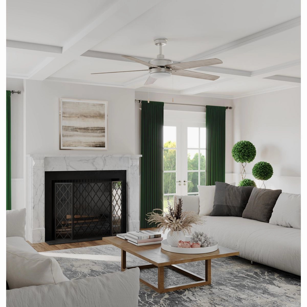 Whirl 60" Ceiling Fan Antique Nickel