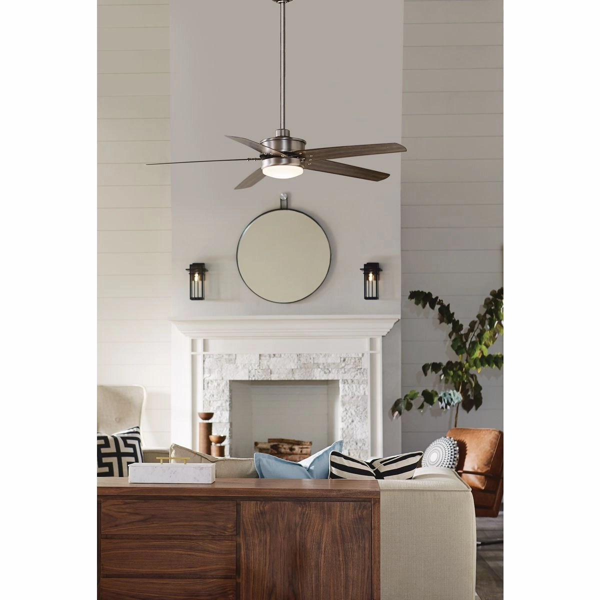 Whirl 60" Ceiling Fan Antique Nickel