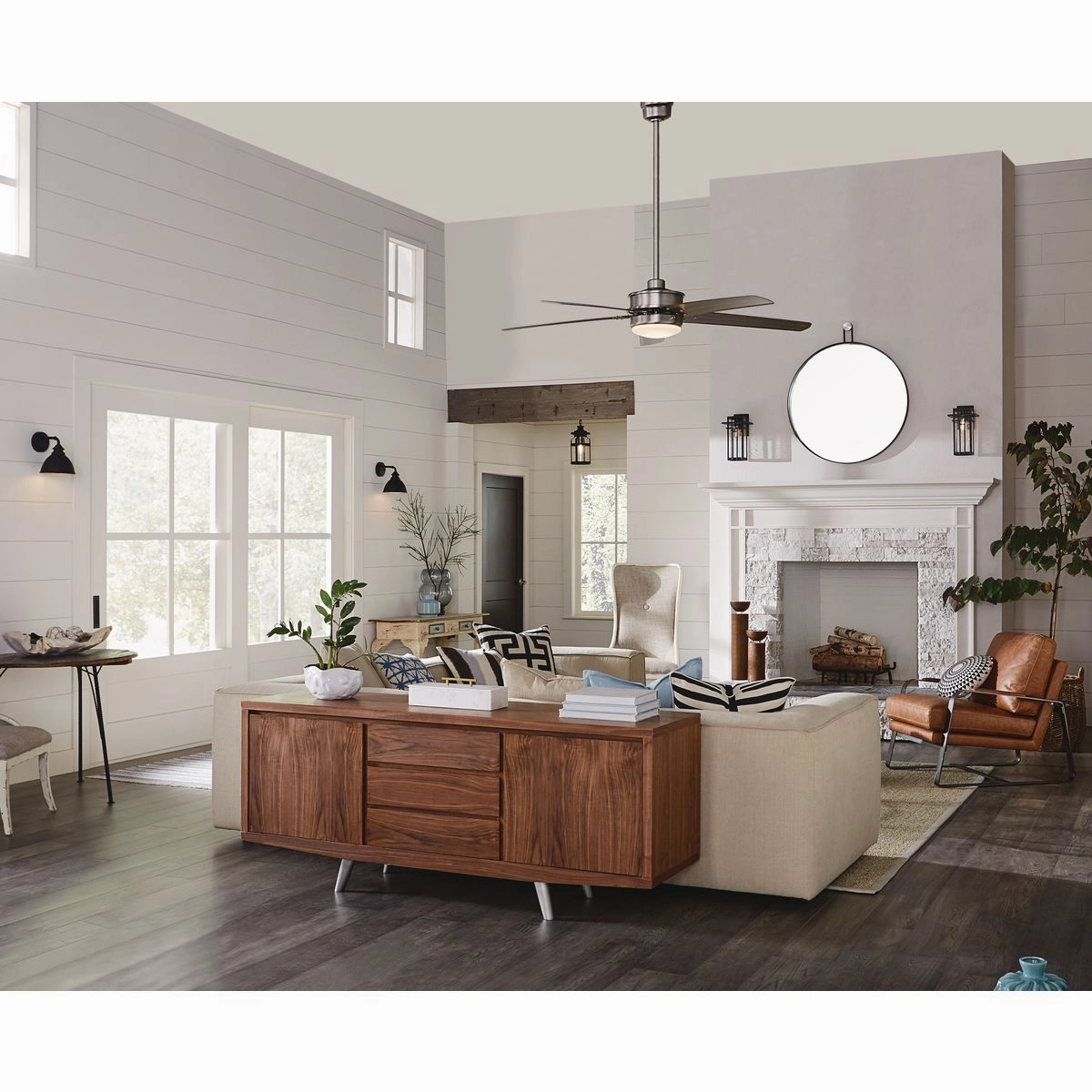 Whirl 60" Ceiling Fan Antique Nickel