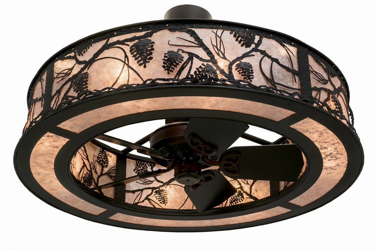 Whispering Pines 12 Light Chandel-Air low-noise fans for peaceful environments