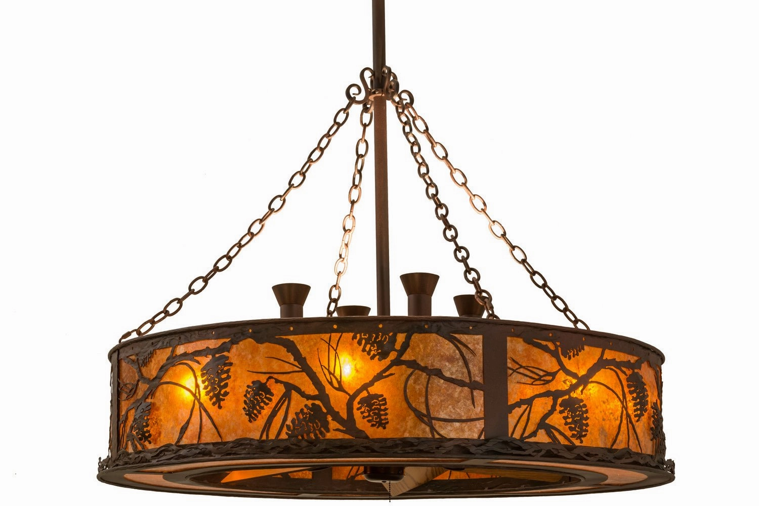 Whispering Pines 12 Light Chandel-Air quiet small fans for desk or nightstand