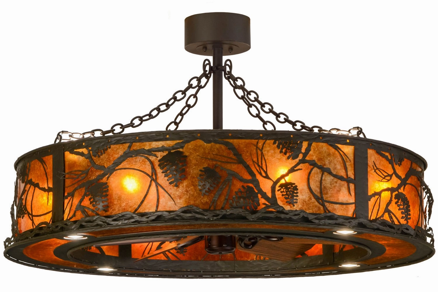 Whispering Pines 16 Light Chandel-Air quiet small fans for desk or nightstand