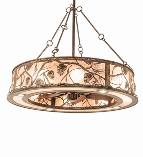 Whispering Pines 16 Light Chandel-Air modern electric fans for minimalist decor