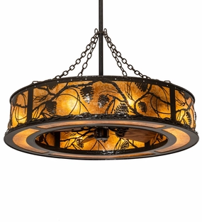 Whispering Pines Eight Light Chandel-Air large electric fans for spacious rooms