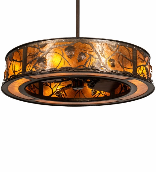 Whispering Pines Eight Light Chandel-Air compact small fans for bedrooms