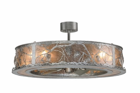 Whispering Pines Eight Light Chandel-Air quiet small fans for desk or nightstand