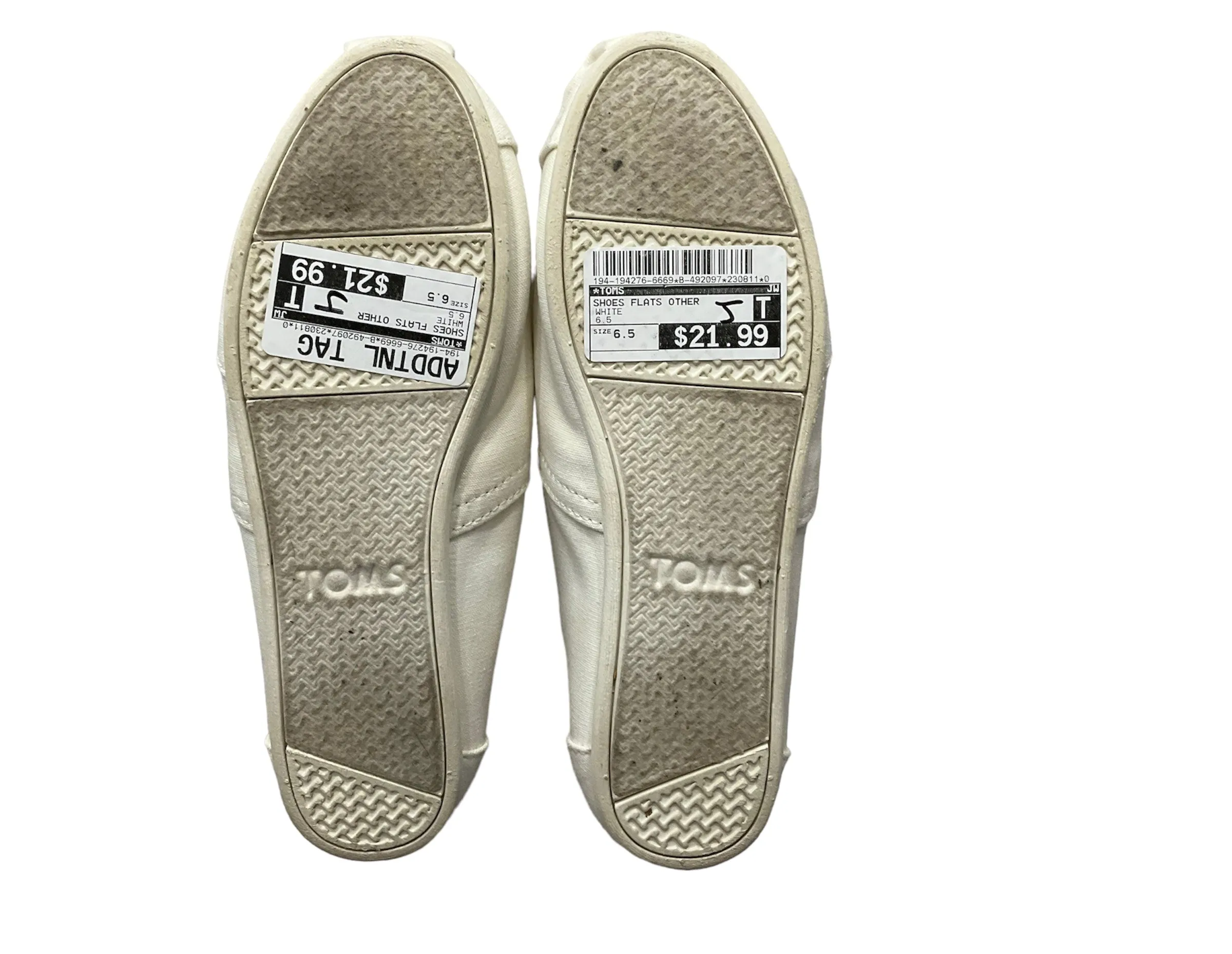 White Shoes Flats Other Toms, Size 6.5 toms