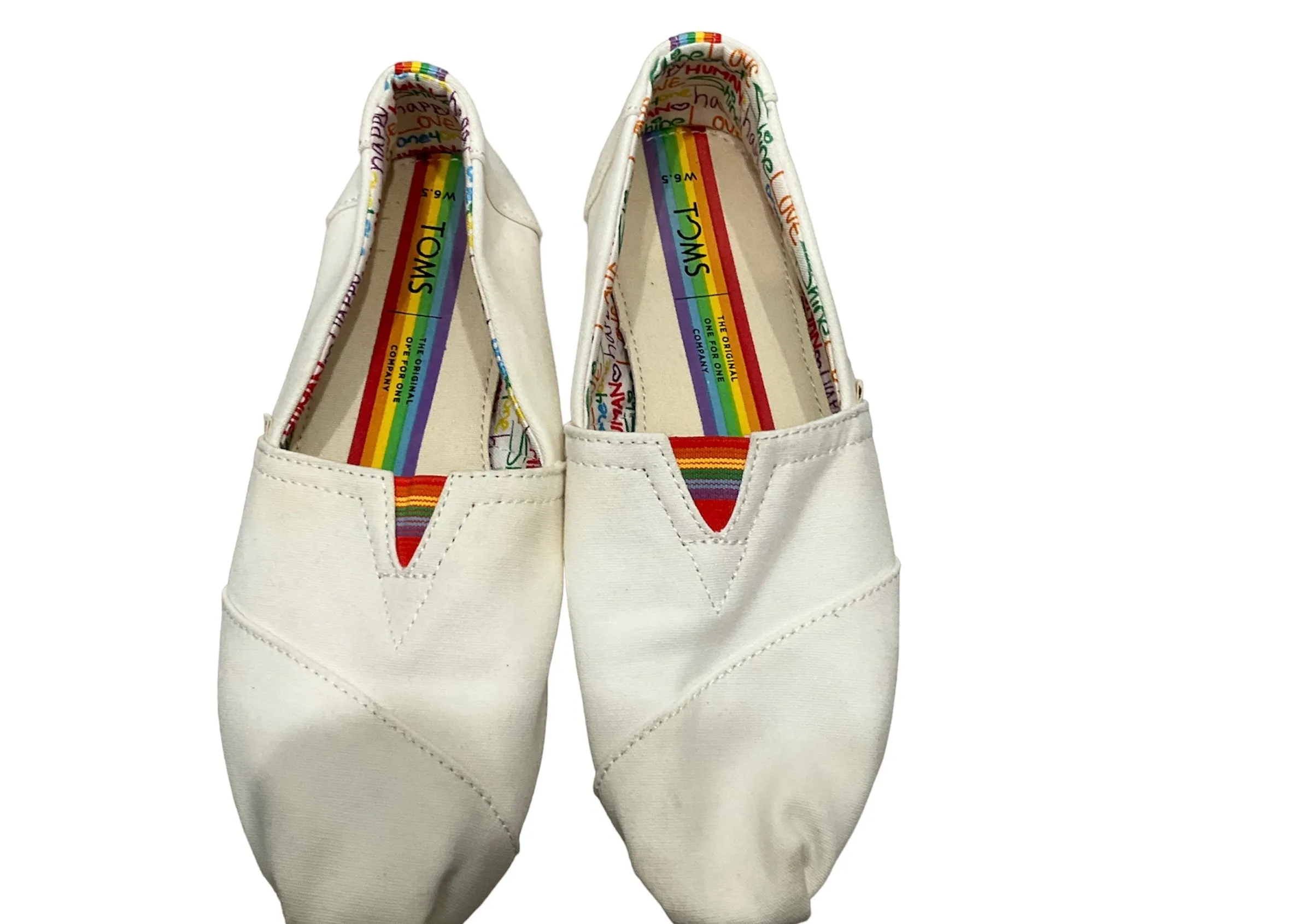 White Shoes Flats Other Toms, Size 6.5 toms