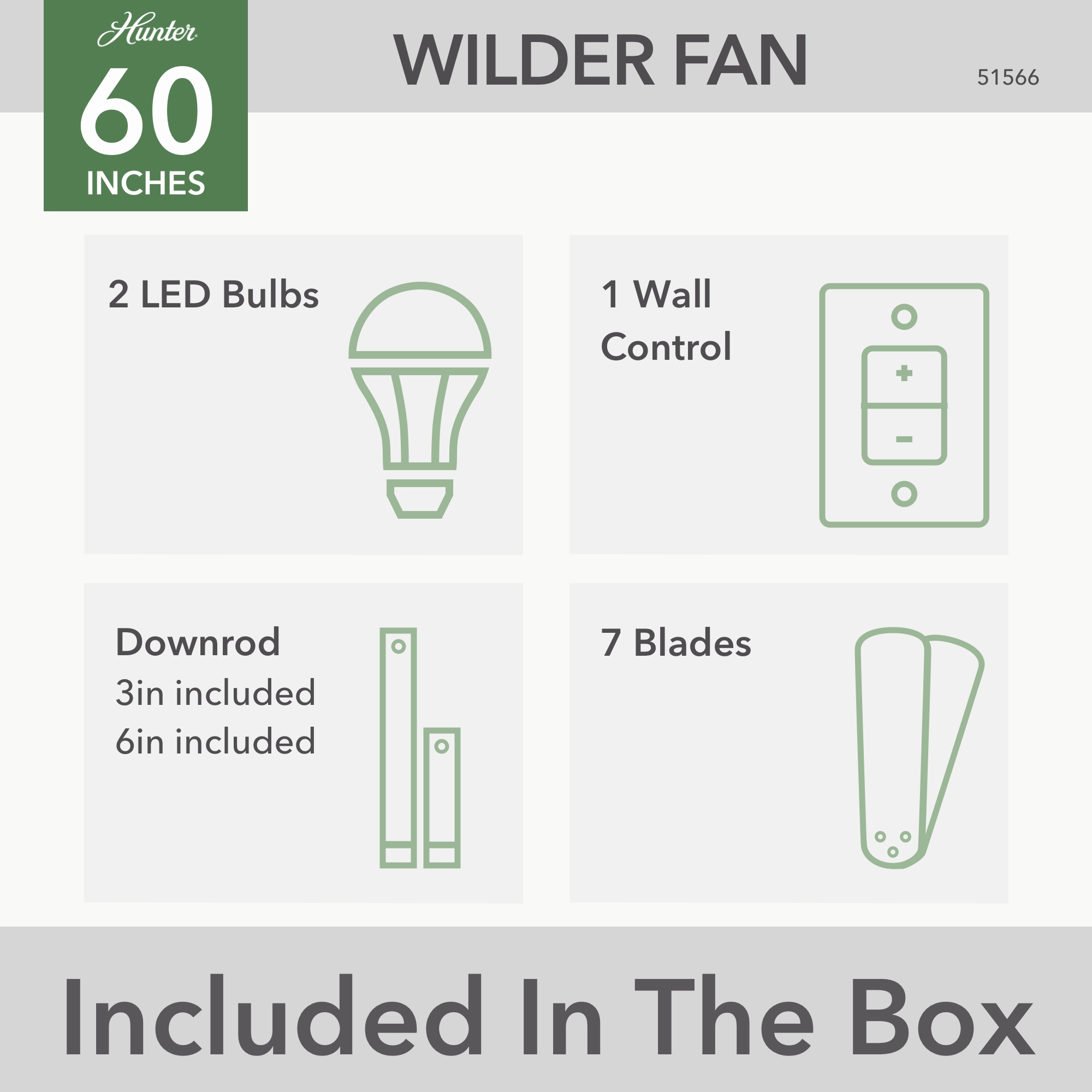 Wilder 60"Ceiling Fan Matte Black