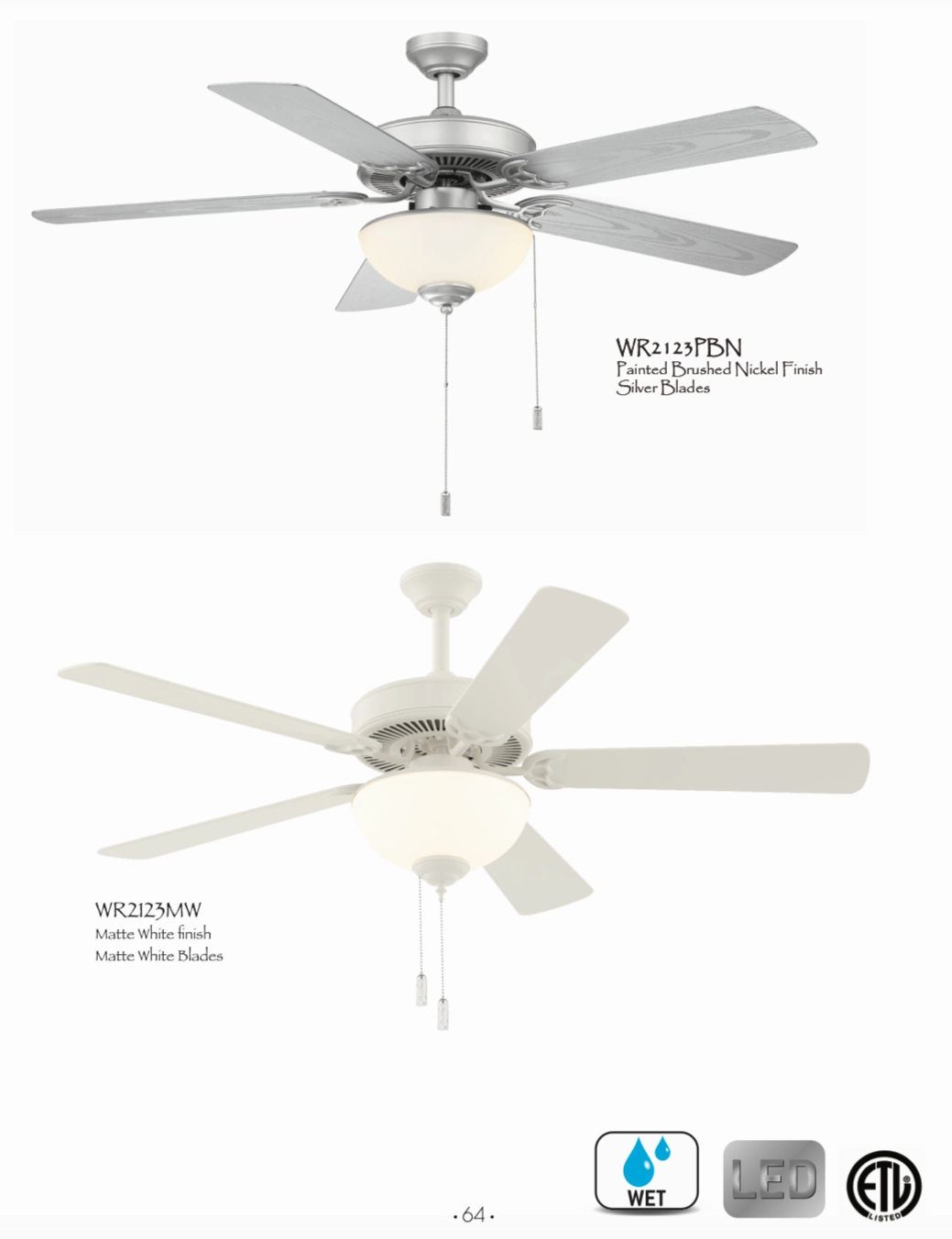 Wind River Dalton 52" Outdoor Pull Chain AC Ceiling Fan with 18W LED