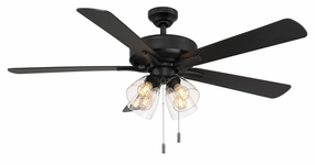 Wind River Pecos 52" Pull Chain Ceiling Fan with 24W LED with Edison Bulbs Ceiling fan with adjustable speed settings