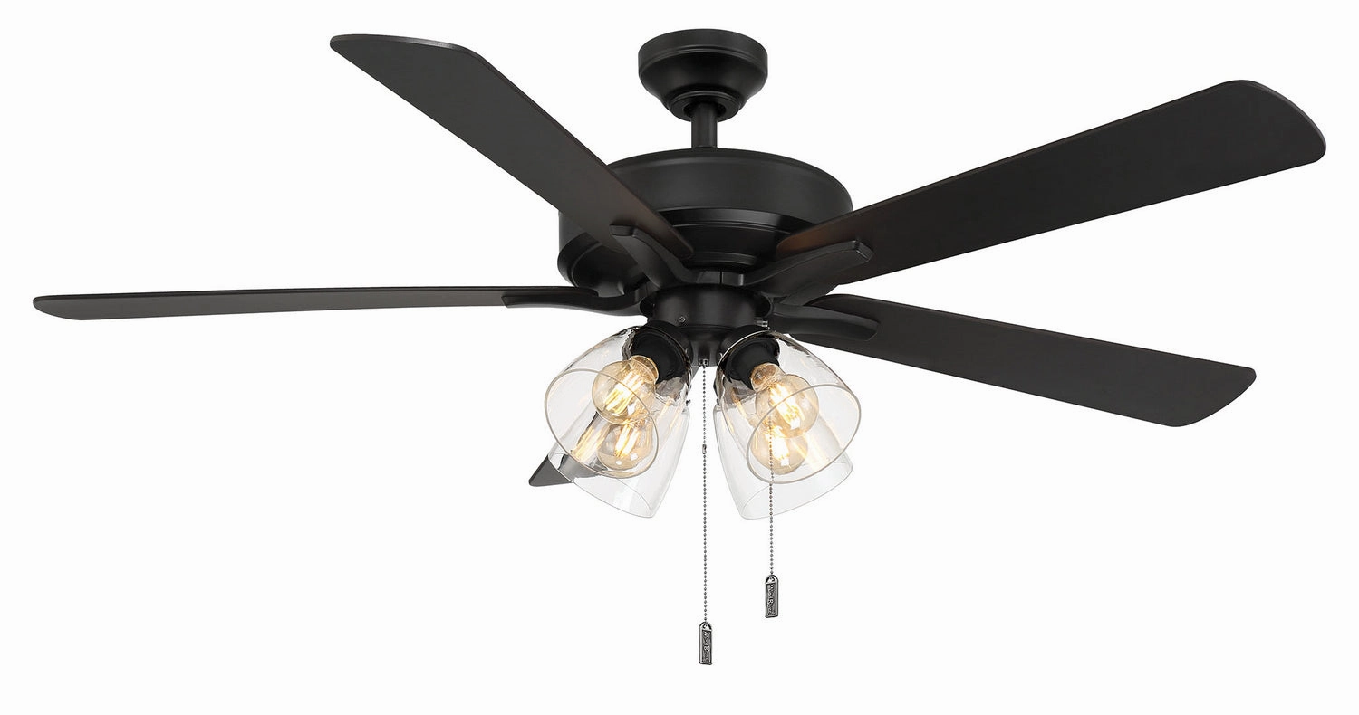 Wind River Pecos 52" Pull Chain Ceiling Fan with 24W LED with Edison Bulbs Ceiling fan with adjustable speed settings