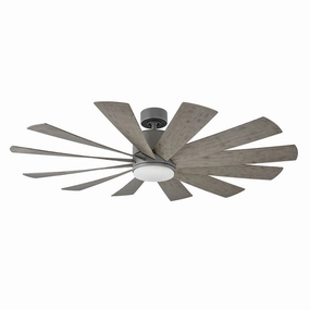 Windflower 60"Ceiling Fan Graphite/Weathered Gray whisper-quiet fans for bedrooms and offices