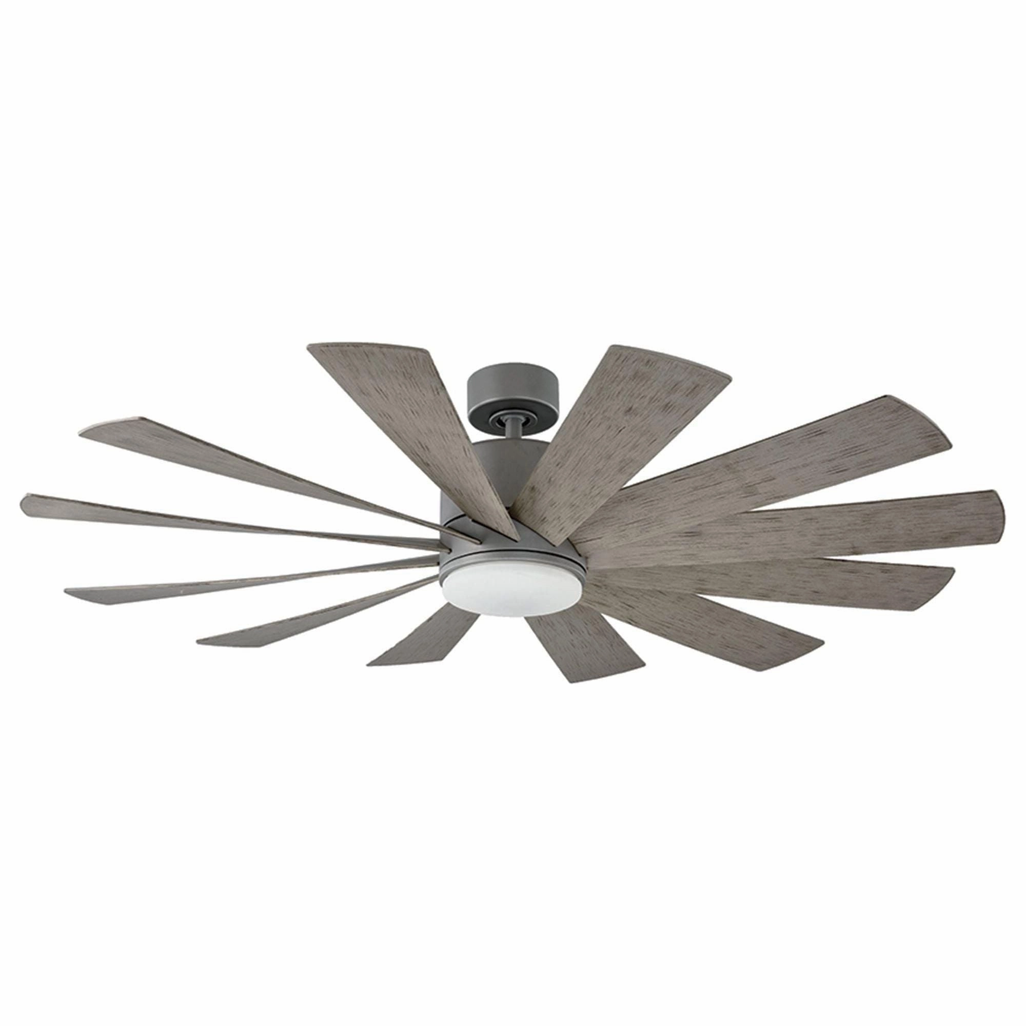 Windflower Indoor/Outdoor 12-Blade 60" Smart Ceiling Fan with LED Light Kit