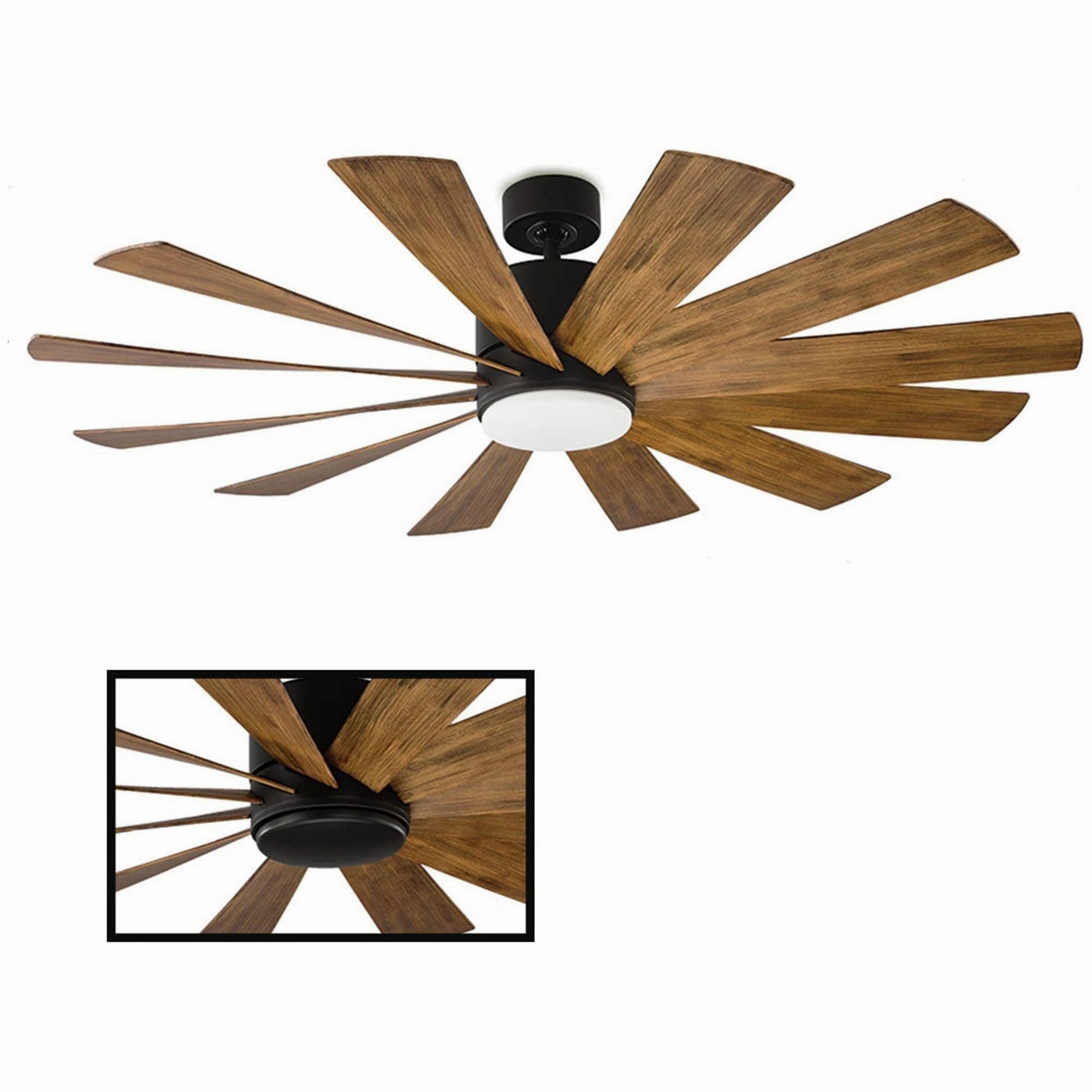 Windflower Indoor/Outdoor 12-Blade 60" Smart Ceiling Fan with LED Light Kit