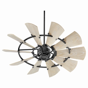 Windmill 52"Patio Fan Textured Black modern electric fans for minimalist decor