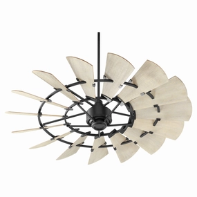 Windmill 60"Ceiling Fan Textured Black portable medium fans with handle design