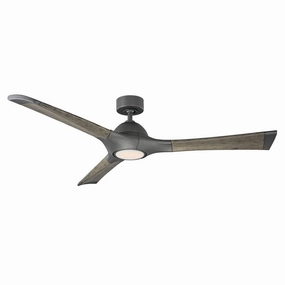 Woody 60"Ceiling Fan Graphite/Weathered Gray weatherproof fans for outdoor environments
