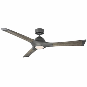 Woody 60"Ceiling Fan Graphite/Weathered Gray weatherproof fans for outdoor environments