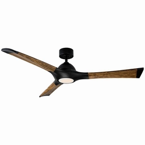 Woody 60"Ceiling Fan Matte Black/Distressed Koa mini handheld fan for personal travel use