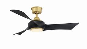 Wrap Custom Motor Brushed Satin Brass energy-efficient fans for everyday cooling