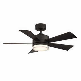 Wynd 42"Ceiling Fan Matte Black weatherproof fans for outdoor environments