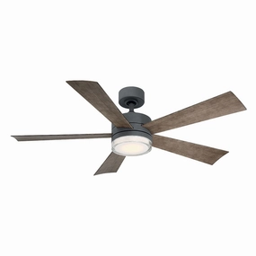 Wynd 52"Ceiling Fan Graphite/Weathered Gray weatherproof fans for outdoor environments