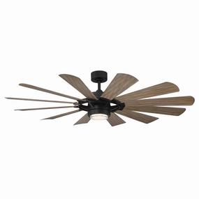 Wynd Mill 65"Ceiling Fan Matte Black/Barn Wood versatile medium fans for any space