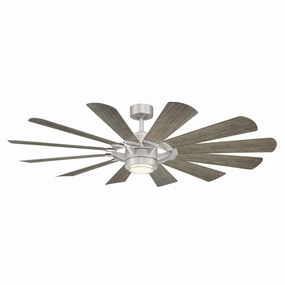 Wynd Mill 65"Ceiling Fan Steel/Weathered Wood affordable medium fans for summer
