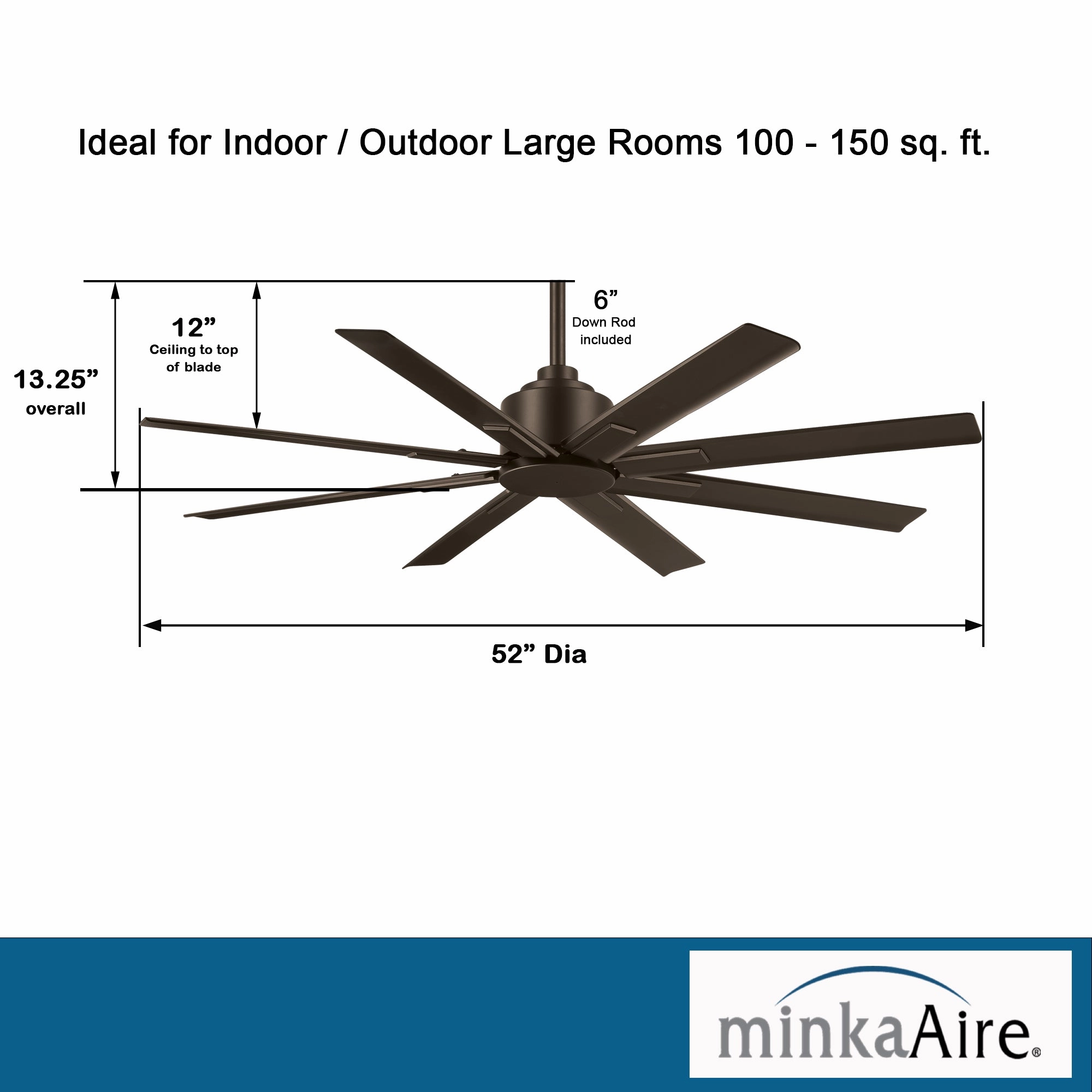 Xtreme H2O 52" 52" Ceiling Fan Oil Rubbed Bronze