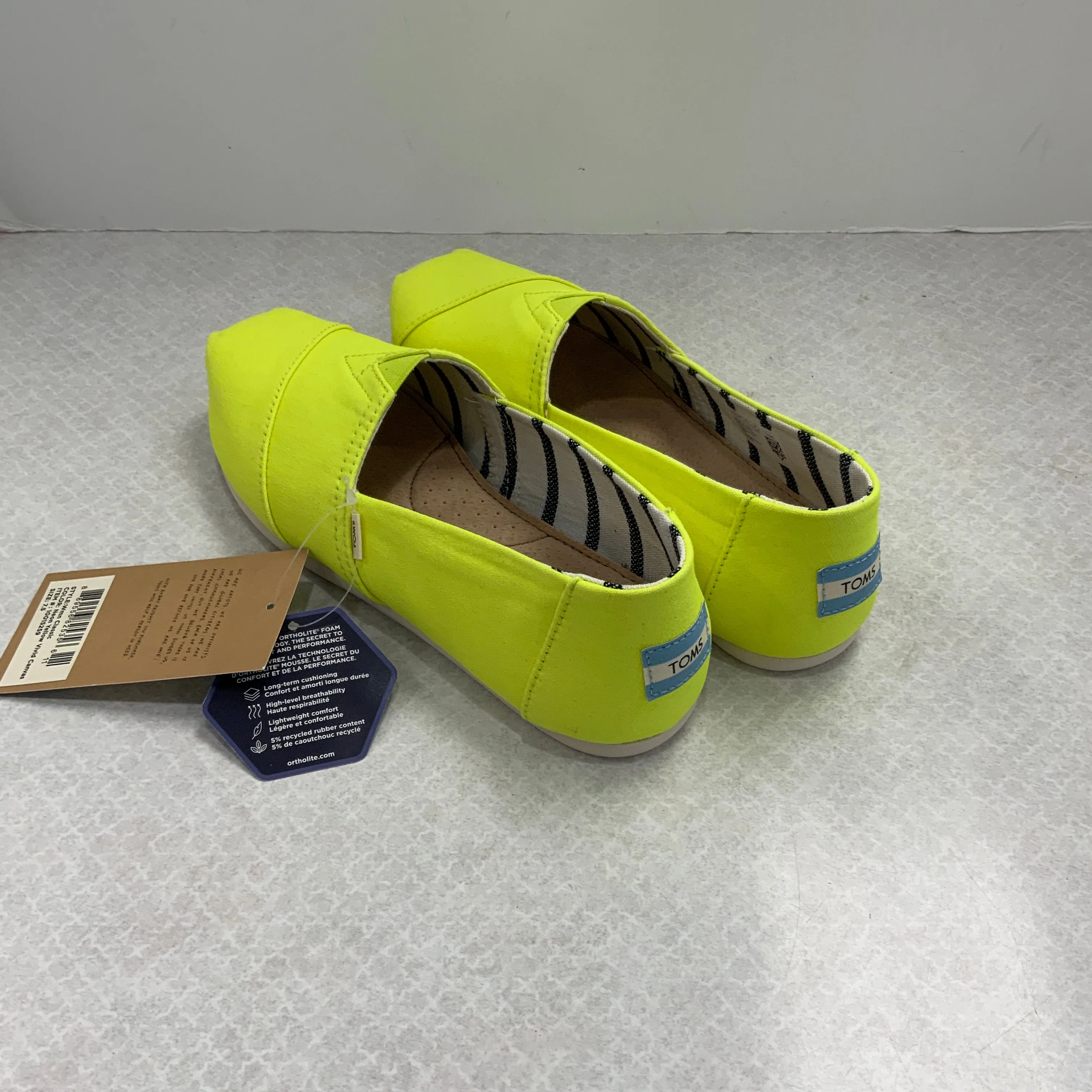 Yellow Shoes Flats Toms, Size 7.5 toms