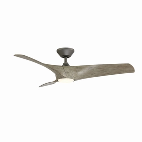 Zephyr 52"Ceiling Fan Graphite/Weathered Wood weatherproof fans for outdoor environments