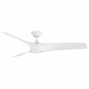 Zephyr 52"Ceiling Fan Matte White durable fans for long-lasting performance