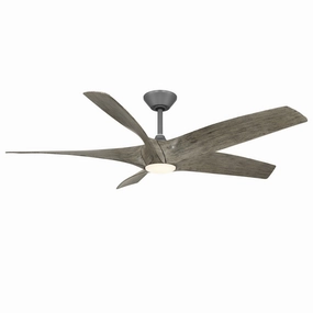 Zephyr 5 62"Ceiling Fan Graphite/Weathered Wood energy-efficient medium fans with remote