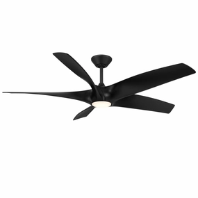 Zephyr 5 62"Ceiling Fan Matte Black outdoor exterior fans for patio cooling