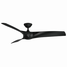 Zephyr 62"Ceiling Fan Matte Black weatherproof fans for outdoor environments