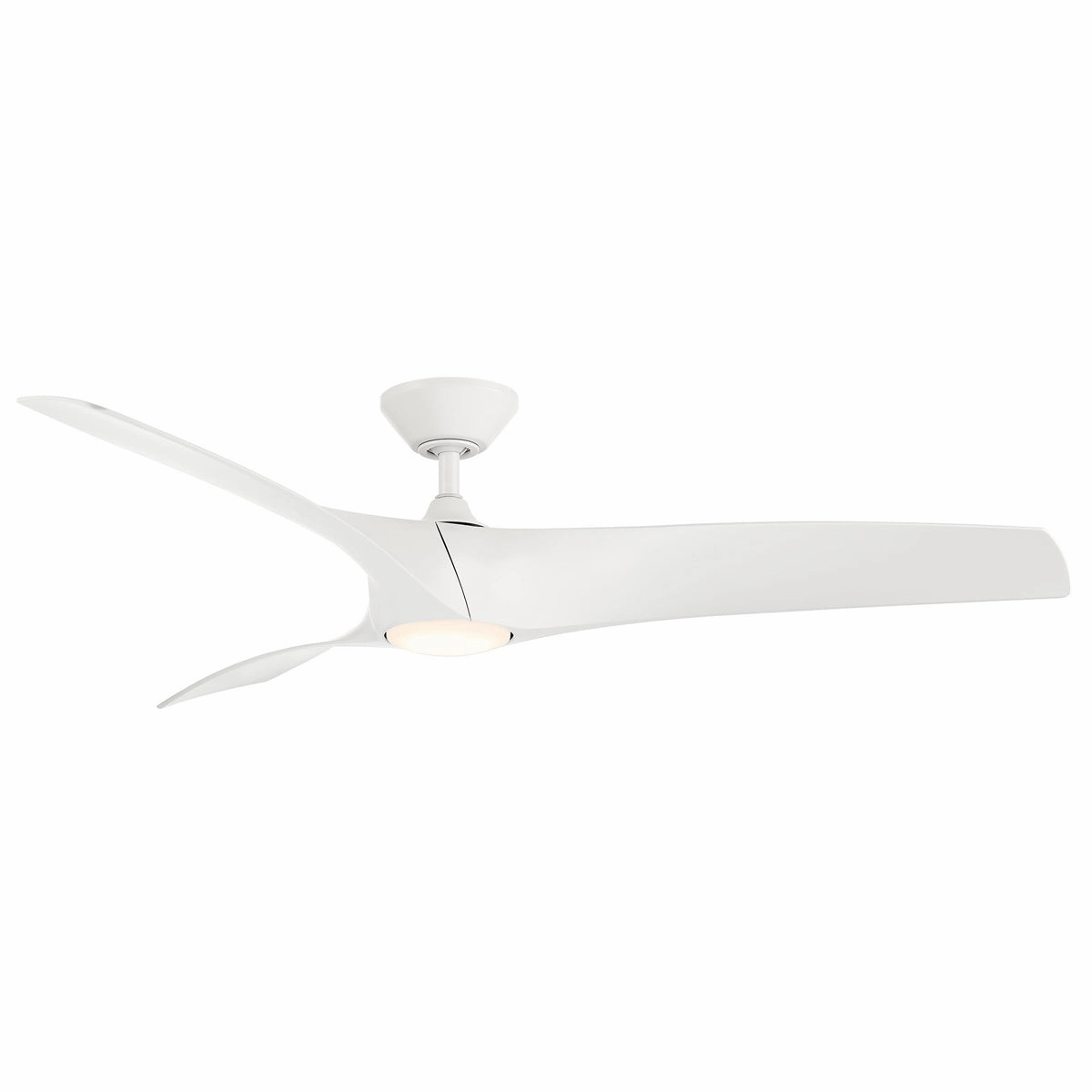Zephyr 62"Ceiling Fan Matte White energy-efficient medium fans with remote