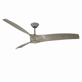 Zephyr 72"Ceiling Fan Graphite/Weathered Wood outdoor exterior fans for patio cooling