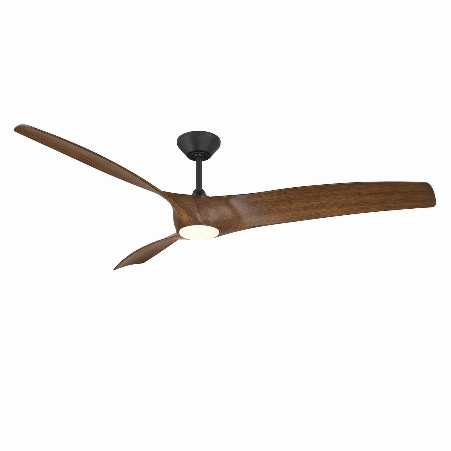 Zephyr 72"Ceiling Fan Matte Black/Distressed Koa