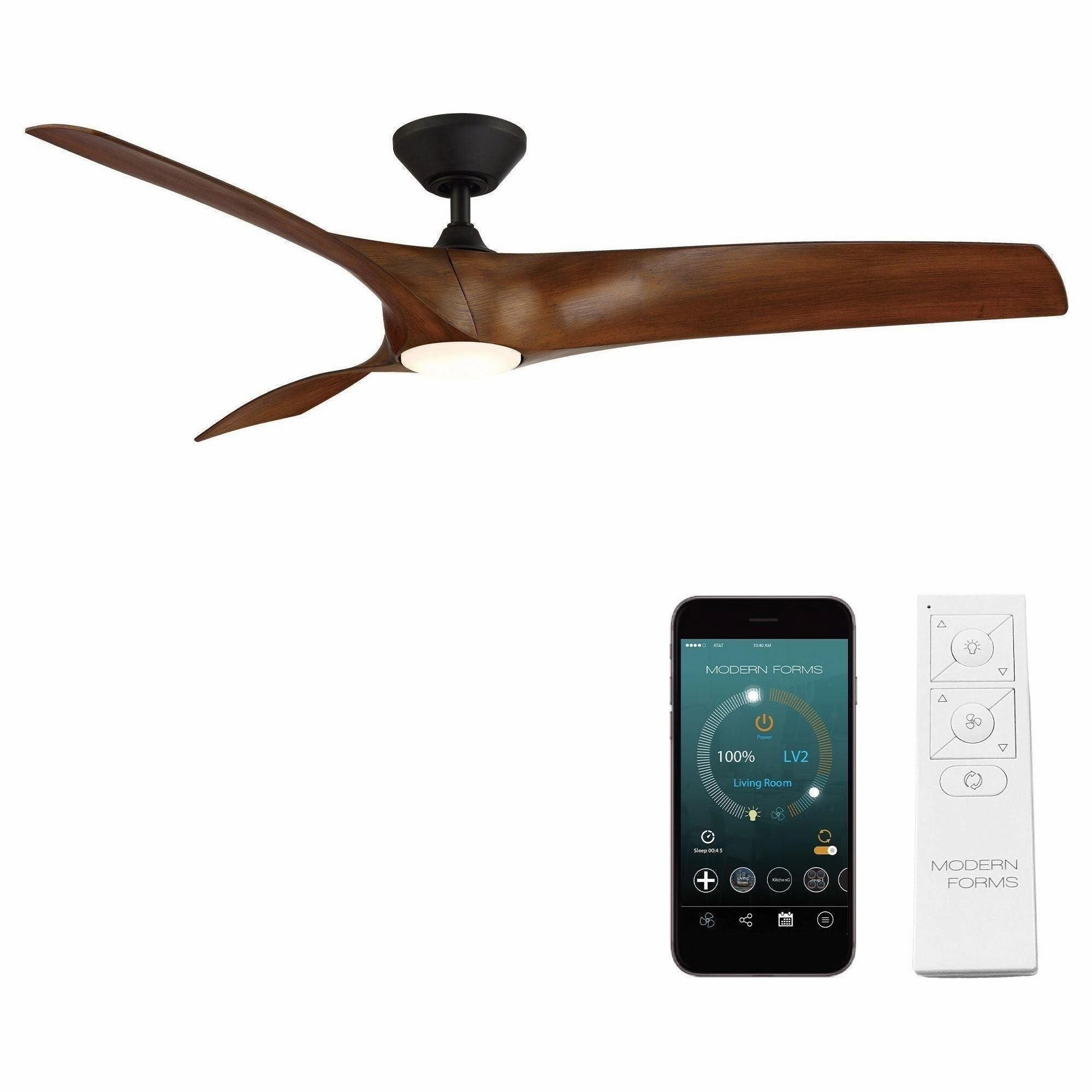Zephyr Indoor/Outdoor 3-Blade 62" Smart Ceiling Fan with LED Light Kit and Remote Control