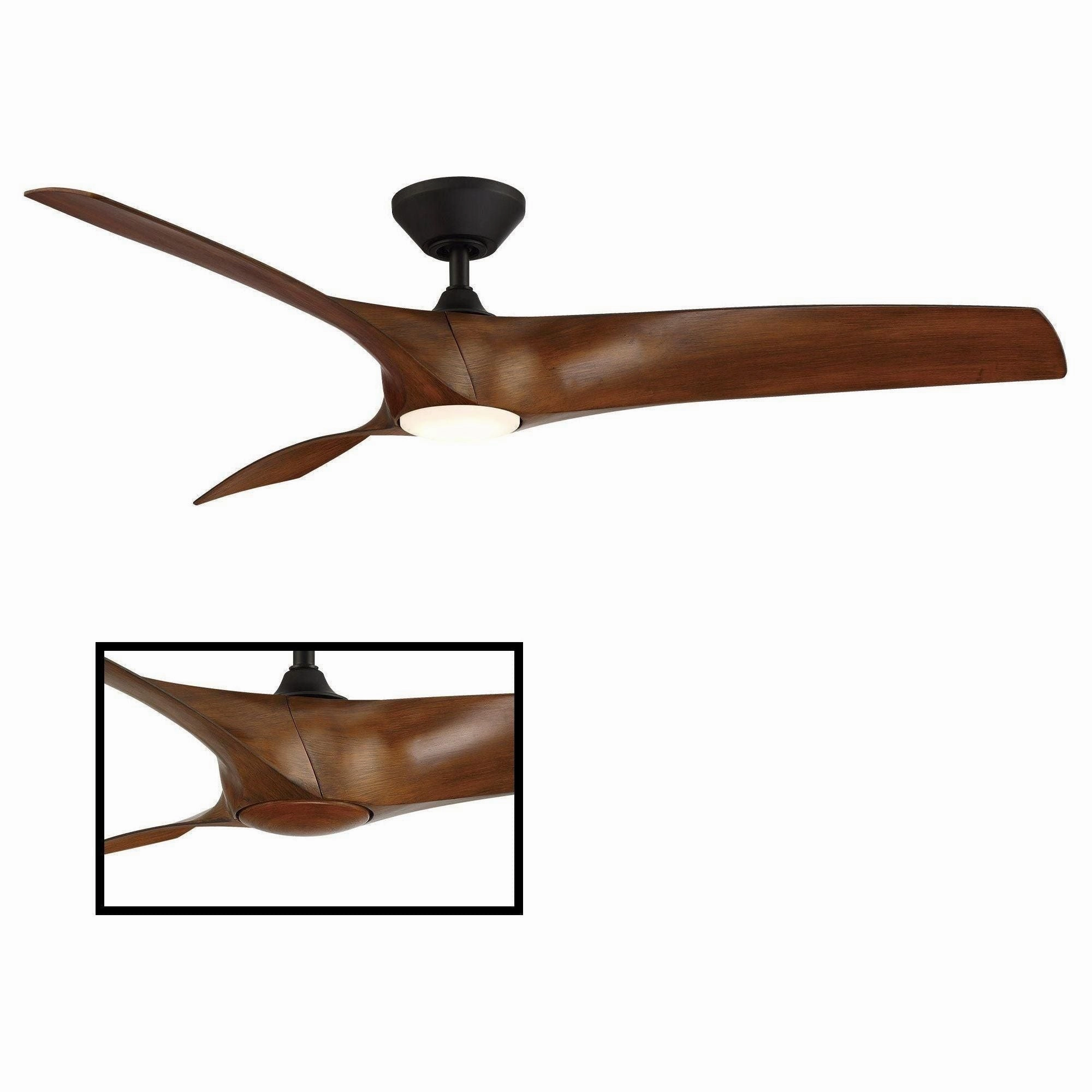 Zephyr Indoor/Outdoor 3-Blade 62" Smart Ceiling Fan with LED Light Kit and Remote Control