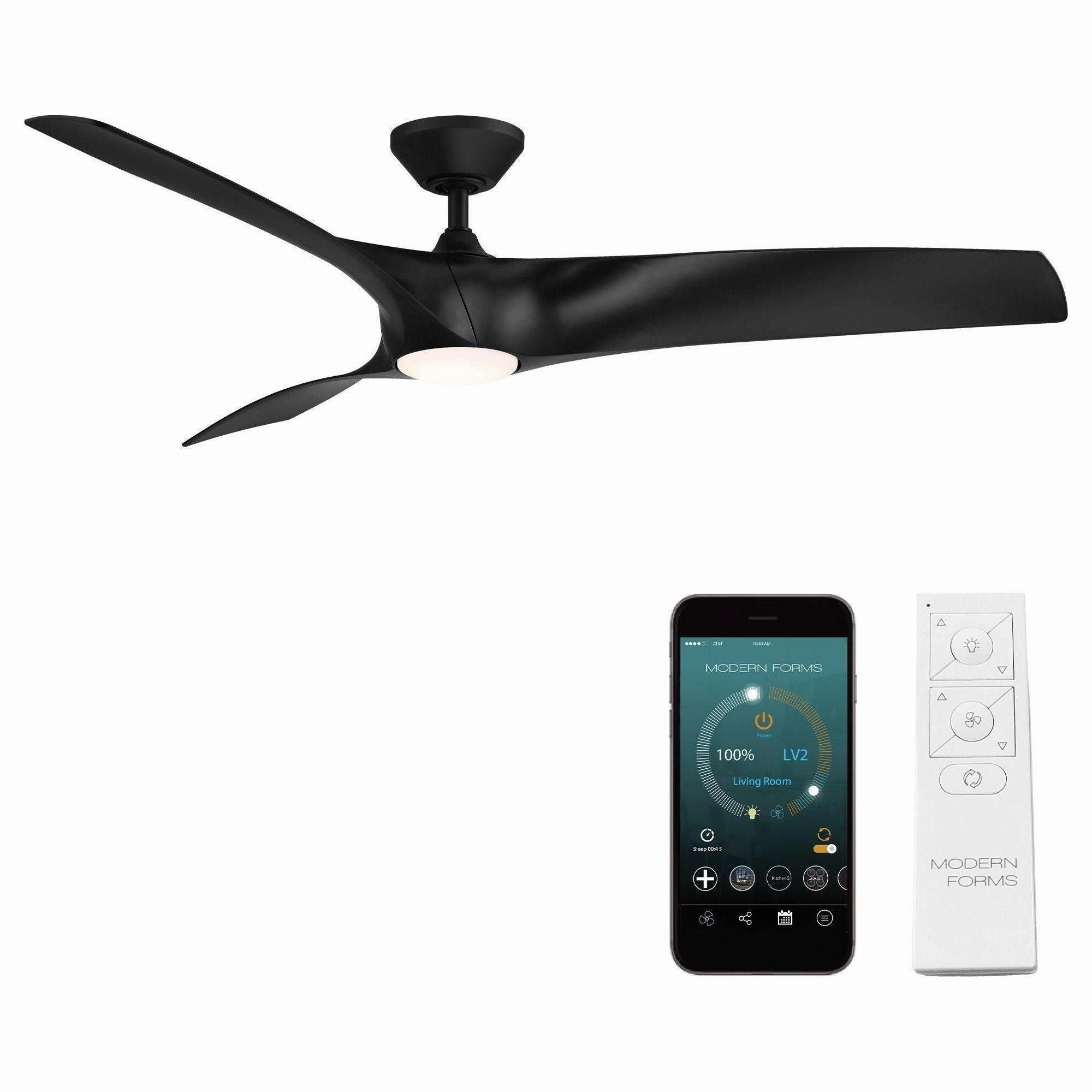 Zephyr Indoor/Outdoor 3-Blade 62" Smart Ceiling Fan with LED Light Kit and Remote Control